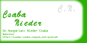 csaba nieder business card